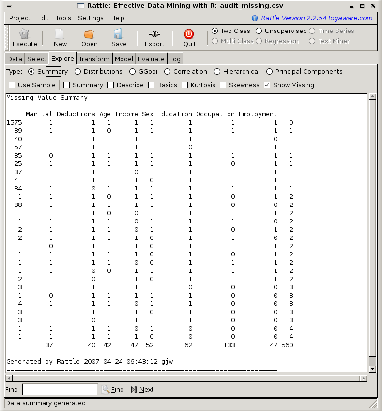 Image rattle-audit-explore-missing